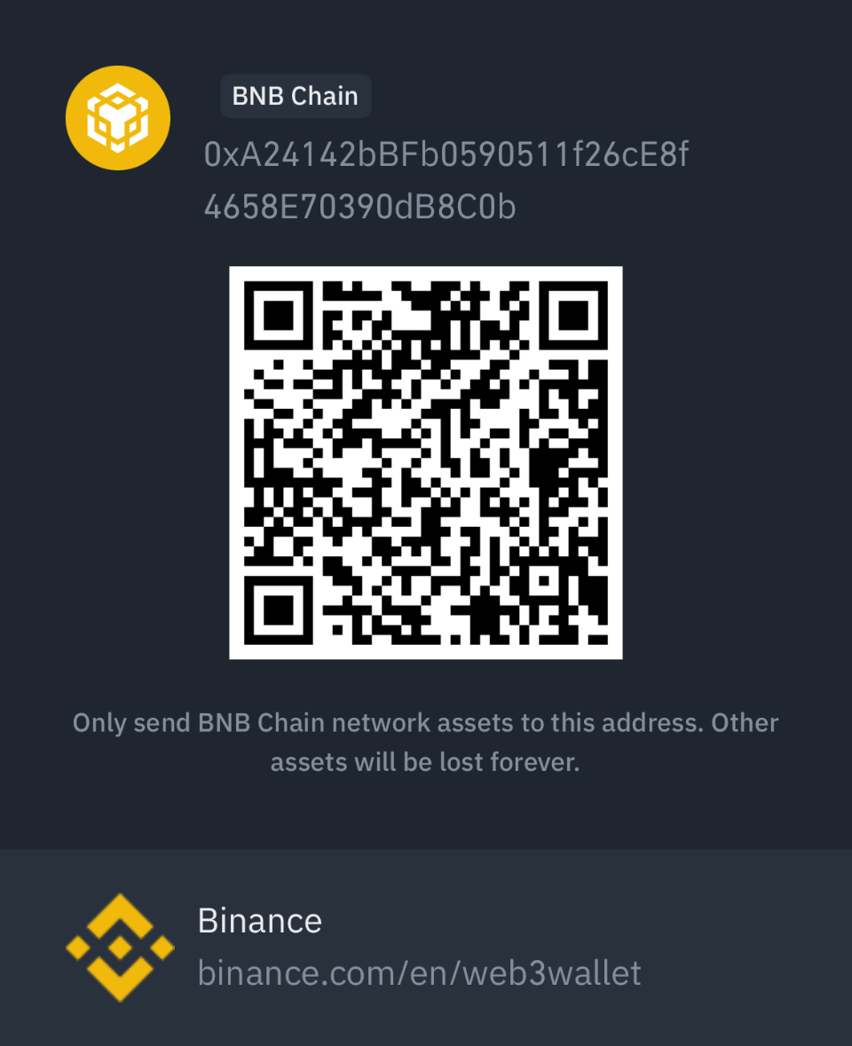 QR code for donation on BNBChain